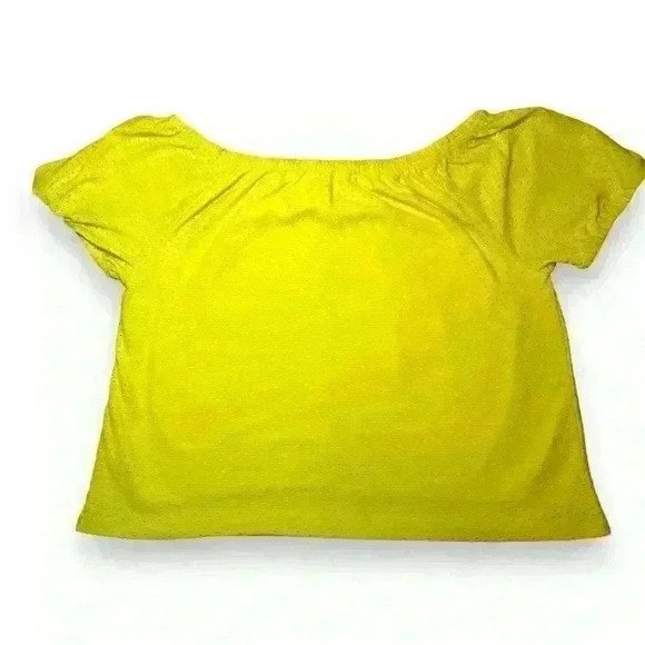 Lane Bryant Classic Short-Sleeve Eyelet Square-Neck Shirt Yellow 14/16​ - Picture 7 of 11